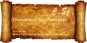 Chovanecz Szilveszter névjegykártya