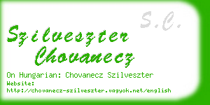 szilveszter chovanecz business card